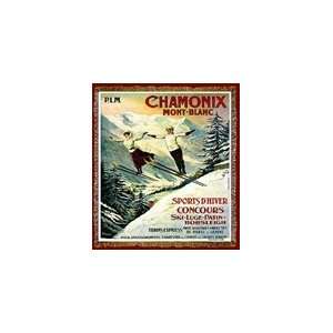  Chamonix Vintage Ski Throw Blanket
