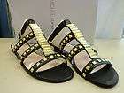 Rachel Roy New Womens Shera Black Leather Sandals 8.5 M Shoes