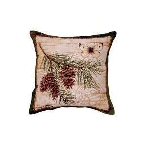  Gone Camping Pinecone Branch Decorative Throw Pillow 17x 