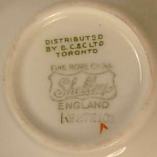 SHELLEY ENGLAND DAINTY WHITE CUP & SAUCER GOLD TRIM  