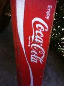 Vintage Wood Wooden Coke Coka Cola Soda Crate Box Carrier Advertising 