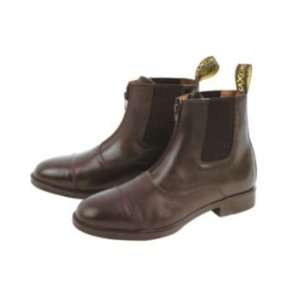    Saxon Ladies Leather Zip Paddock Boots 9.5 Brown