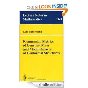   Metrics of Constant Mass and Moduli Spaces of Conformal Structures