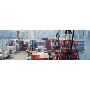  Shipping Containers, Victoria Harbor, Hong Kong, China by 