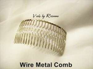 wire metal bridal hair combs