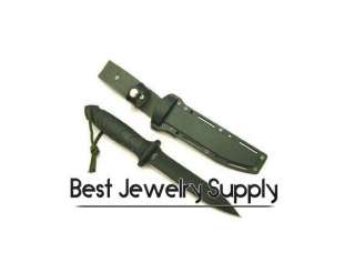 10.5 Hunting Knife w/ Hard Sheath Tactical Combat Survival Military 