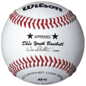  Wilson Dixie Youth League Baseballs WHITE/RED STITCH TEN 
