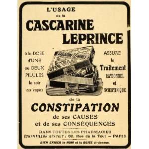   Leprince Constipation Medicine   Original Print Ad