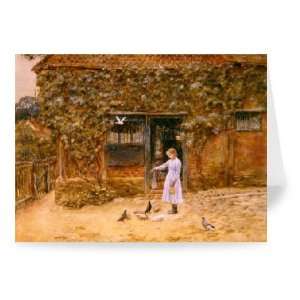 cottage at Shere, c.1875 (w/c on paper)    Greeting Card (Pack of 