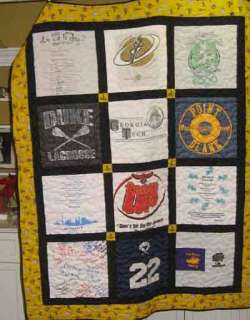 Shirt Quilt Custom Quilted From YOUR shirts  