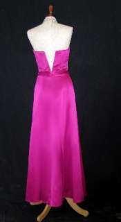   satin gown dress size 3 perfect hot pink satin dress by the always