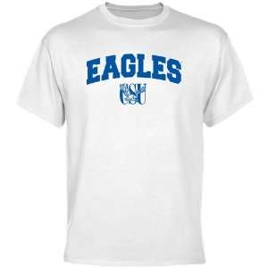  Coppin State Eagles White Logo Arch T shirt Sports 