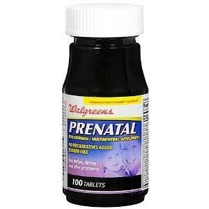  Prenatal Multivitamin/Multimineral Supplement Tablets, 100 