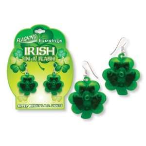  Flashing Irish Shamrock Earrings Jewelry