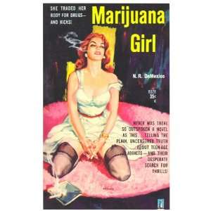 Marijuana Girl   11 x 17 Retro Book Cover Poster 