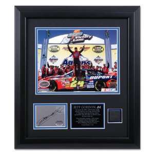Mounted Memories Jeff Gordon Autographed 77Th Win Collectible W/Race 