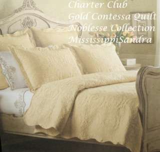 Charter Club Contessa Solid Color Quilted Pillow Sham Ivory Pink Aqua 