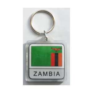  Zambia   Country Lucite Key Ring Patio, Lawn & Garden