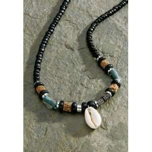  Hawaiian Necklace Cowrie Black