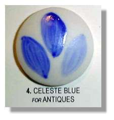 Seeleys China Paint Celeste Blue Vial lid #4G  