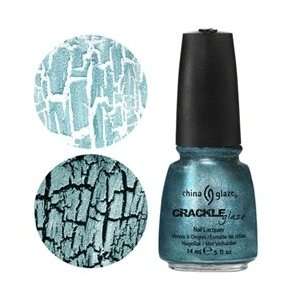  China Glaze Oxidized Aqua Aquamarine Metal Crackle Nail 