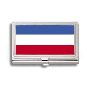  Serbia Serbian Flag Business Card Holder Metal Case 