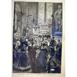  1892 Funeral Tennyson Westminster Abbey Benediction