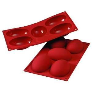  Fat Daddios 5 Cup Silicone Half Egg Baking Pans, Case of 