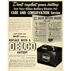  1942 Ad Delco Remy Automobile Batteries Charging World War 