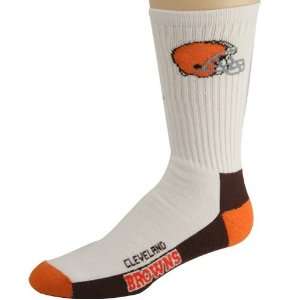  Cleveland Browns White Team Logo Tall Woven Sock Sports 