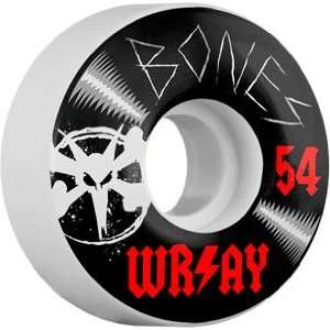  Bones Wray Vinyl STF 54mm Skateboard Wheels (Set Of 4 