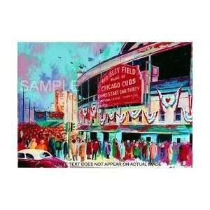 Wrigley Field Giclees on Canvas (Approx. 18x24, Unframed)  