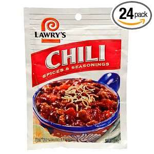 Lawrys Chili Spices and Seasonings Mix, 1.48 Ounce Packets (Pack of 