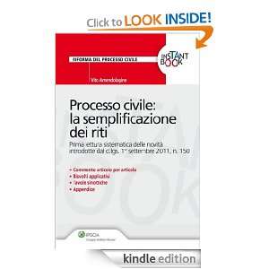 Processo civile la semplificazione dei riti (Italian Edition) Vito 