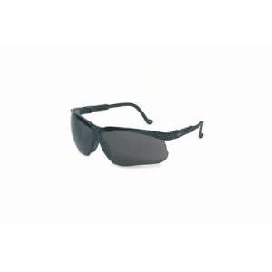 Uvex Genesis Safety Glasses, Black Frame, Dark Gray, Uvextreme lens 