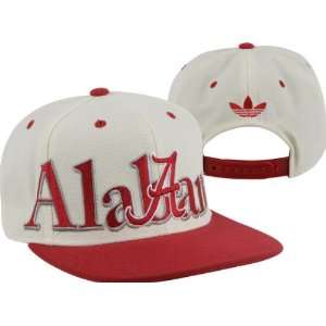 Alabama Crimson Tide adidas White Crown Snapback Hat  