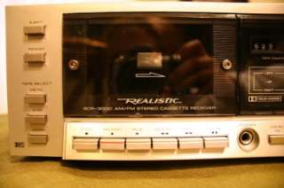 Vintage Realistic SCR 3000 AM/FM Stereo Cassette Receiver w Manual 