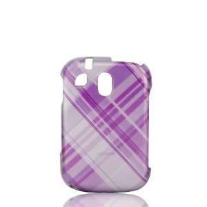  Purple Cross Plaid Checker Design Snap on Hard Skin Shell 