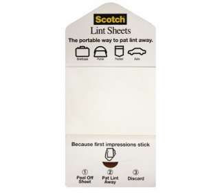 120 Scotch 3M Pet Hair Lint Sheets   3x 40ct Pocket Size Packs  