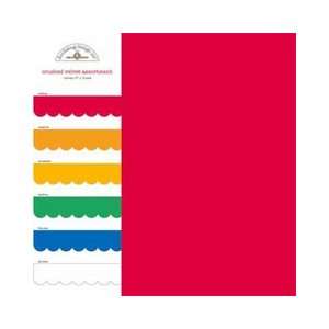  Doodlebug 12 Inch x12 Inch Velvet Cardstock   6PK/Primary 