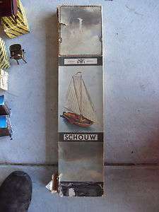 Vintage DMI Denmark Wood Schouw Boat Model Kit in Box  