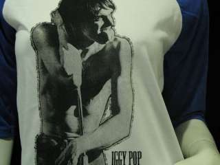 Iggy Pop THE STOOGES Punk Rock Jersey T Shirt Lady M  