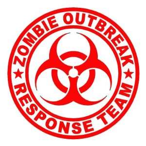 Zombie Outbreak Response Team   Vinyl Decal Sticker   3.5 RED by Ikon 