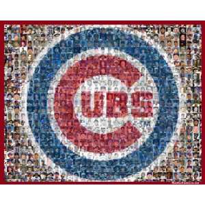 Chicago Cubs Framed Photo Mosaic Print Art Made From 200 Cub Players 