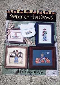 KEEPER OF THE CROWS scarecrow counted cross stitch pattern book 