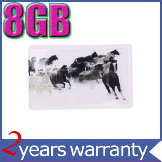8GB Horse Run Credit Card USB Flash Memory Drive new 8G  