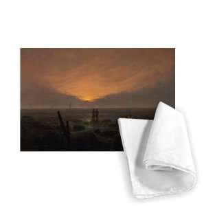 Moon Rising Over the Sea, 1821 (oil on   Tea Towel 100% 