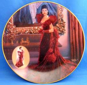 SCARLETT RED DRESS Gone With The Wind Plate 1993 BOX  