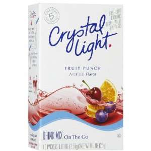 Crystal Light On The Go Fruit Punch Drink Mix, 10 ct