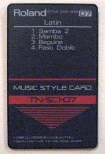 RARE Roland ROM Card TN SC1 07 Latin Styles for Pro E RA KR CA  